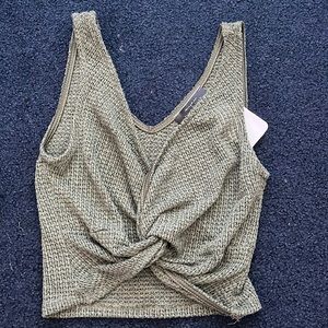 Front tie crop top